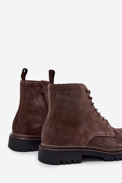 chaussures en daim pour hommes Big Star UU174220 couleur marron