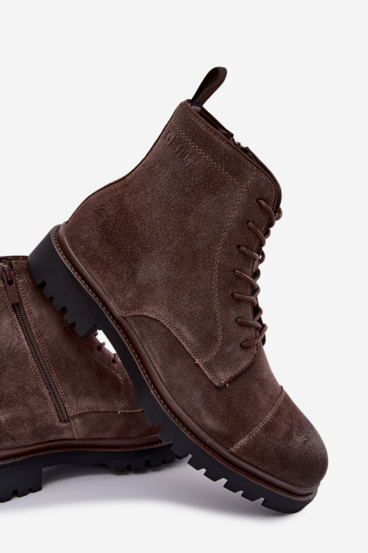 chaussures en daim pour hommes Big Star UU174220 couleur marron