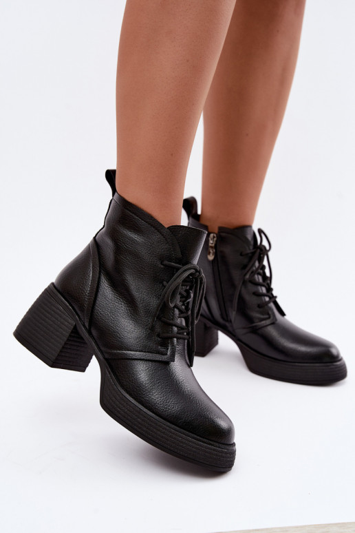 bottines isolées pour femmes D&A CR62-3368 en noir
