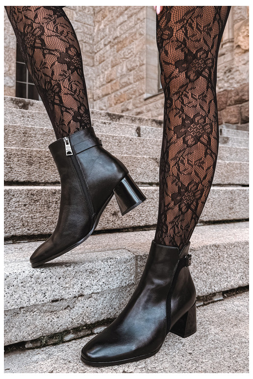 Bottines chaudes avec talons en noir Vinceza 58660