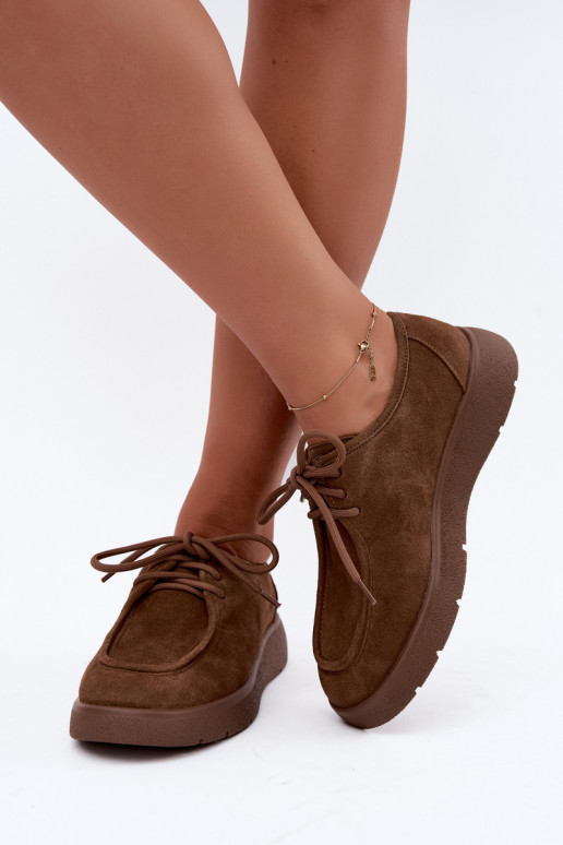 Dames schoenen van faux suede Tai turiciejka K7189-04 in zandkleur