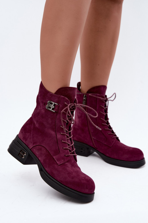 Bottes pour femmes en suédine isolées Vinceza 67044 bordeaux