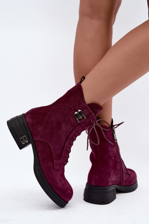 Bottes pour femmes en suédine isolées Vinceza 67044 bordeaux