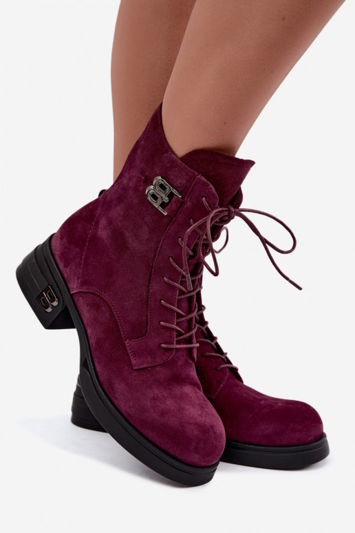 Bottes pour femmes en suédine isolées Vinceza 67044 bordeaux