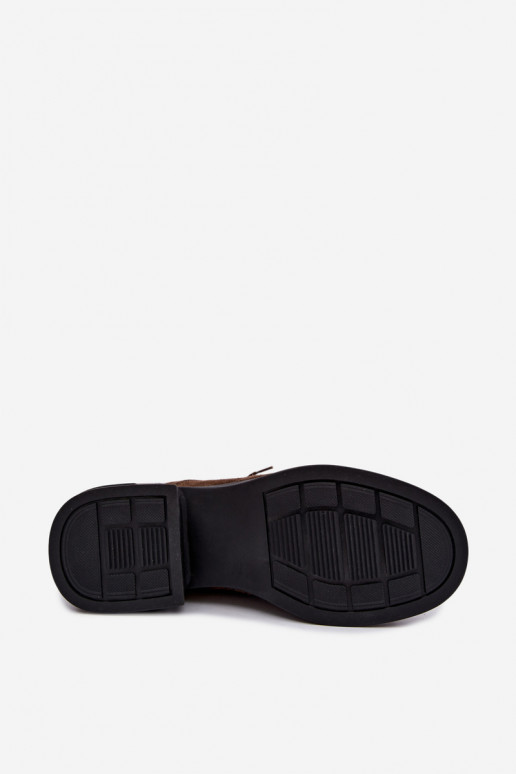Bottes pour femmes en suédine isolées Vinceza 67044 marron