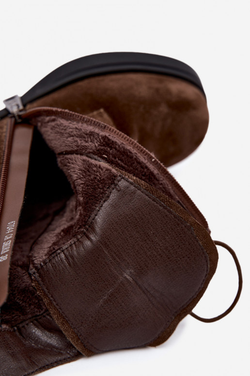 Bottes pour femmes en suédine isolées Vinceza 67044 marron