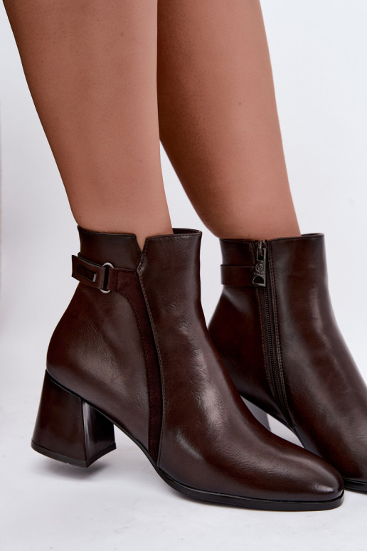 Bottines isolées avec talons Vinceza 58660 chocolat