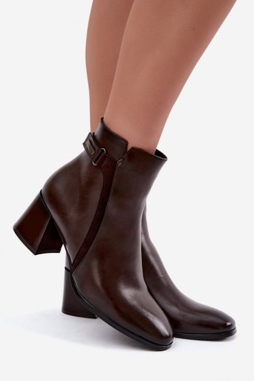 Bottines isolées avec talons Vinceza 58660 chocolat