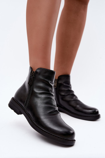 Bottines isolées avec volants et talons larges Vinceza 58683 noir 2