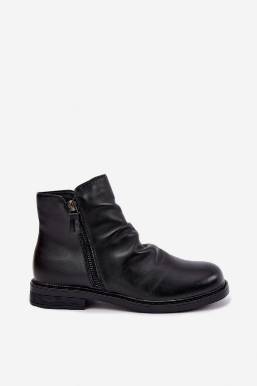 Bottines isolées avec volants et talons larges Vinceza 58683 noir