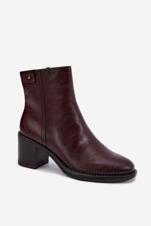 Bottines isolées à talons Vinceza 58655 bordeaux