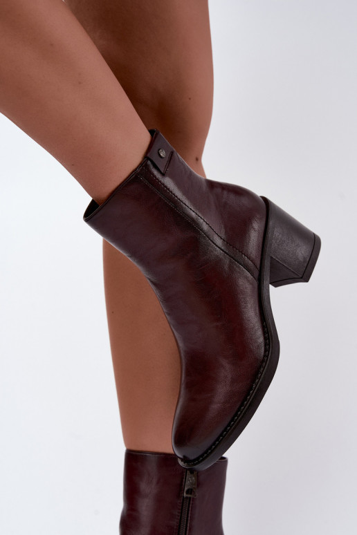 Bottines isolées à talons Vinceza 58655 bordeaux