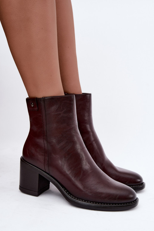 Bottines isolées à talons Vinceza 58655 bordeaux