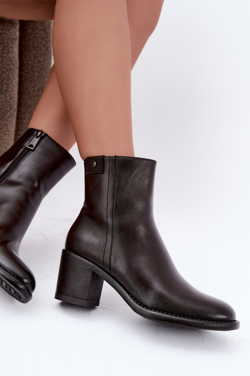 Bottines isolées à talons Vinceza 58655 chocolat
