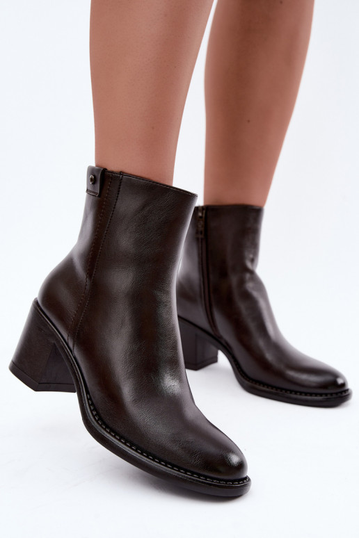 Bottines isolées à talons Vinceza 58655 chocolat