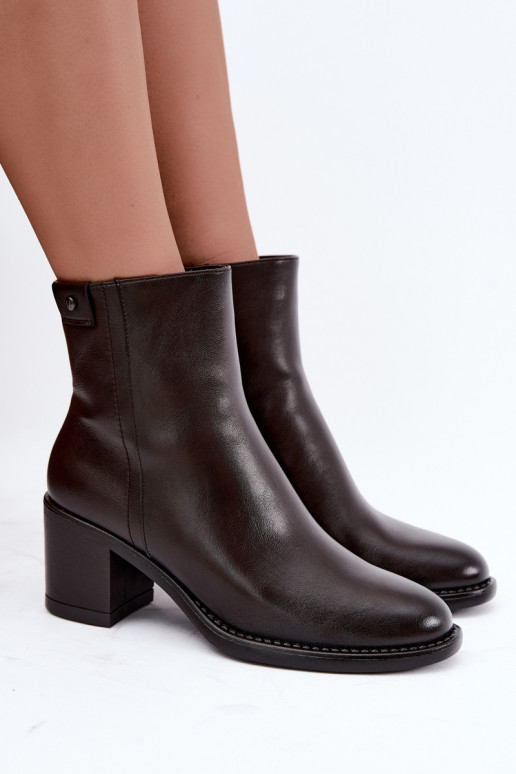 Bottines isolées à talons Vinceza 58655 chocolat