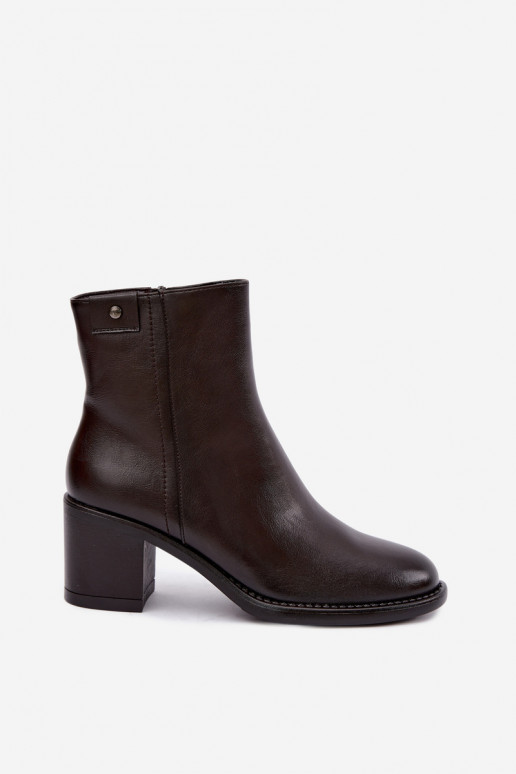 Bottines isolées à talons Vinceza 58655 chocolat