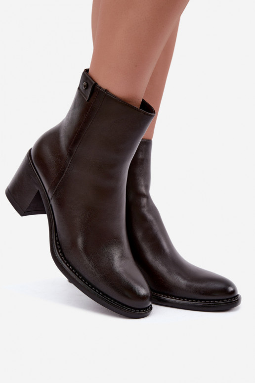 Bottines isolées à talons Vinceza 58655 chocolat