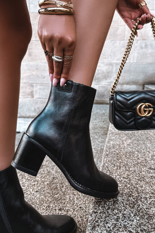 Bottines isolées à talons Vinceza 58655 noir