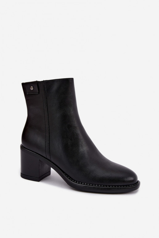 Bottines isolées à talons Vinceza 58655 noir