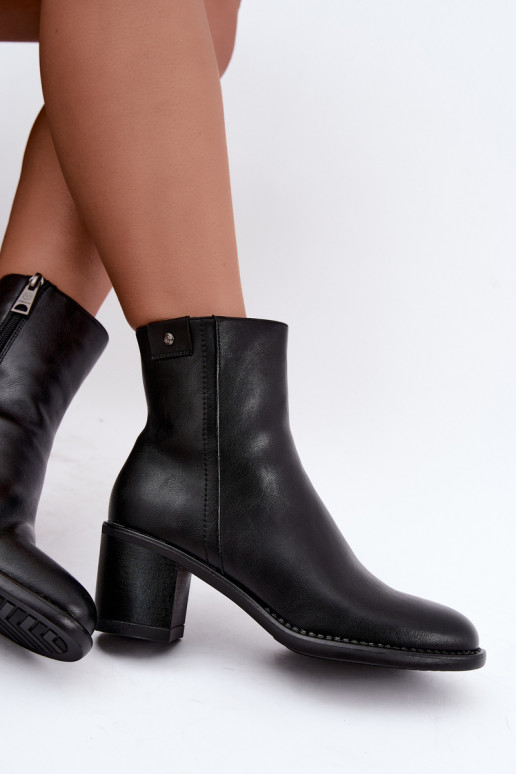 Bottines isolées à talons Vinceza 58655 noir