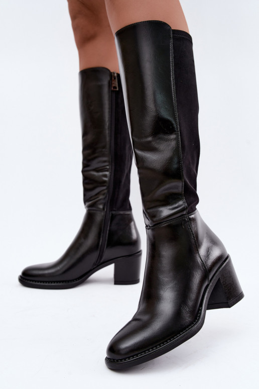 Bottes longues isolées avec talons Vinceza 58652 noir