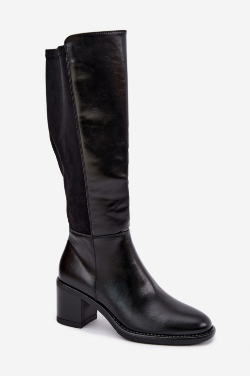 Bottes longues isolées avec talons Vinceza 58652 noir
