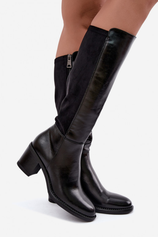 Bottes longues isolées avec talons Vinceza 58652 noir