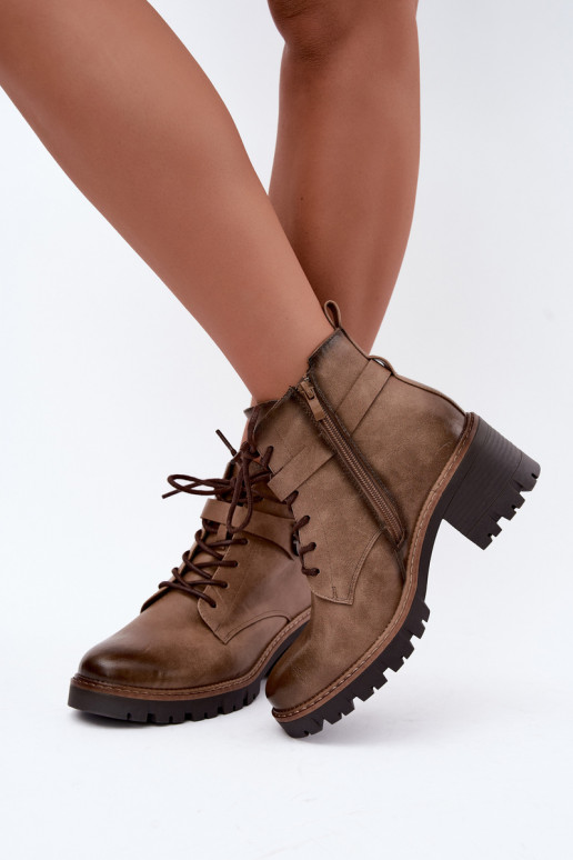 Bottines pour femmes chaudes en marron Calielle