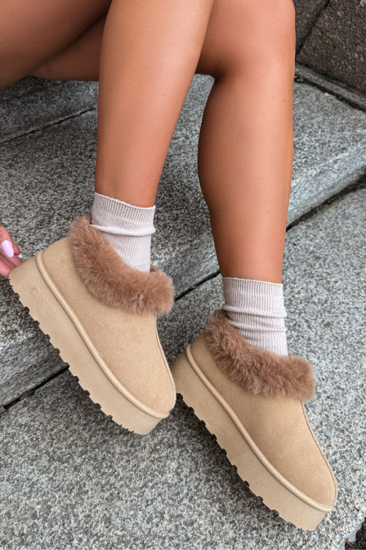 Bottes de neige avec plateforme et fourrure Big Star UU274202 en marron