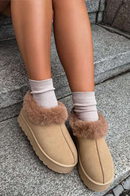 Bottes de neige avec plateforme et fourrure Big Star UU274202 en marron