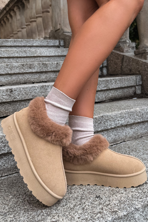 Bottes de neige avec plateforme et fourrure Big Star UU274202 en marron