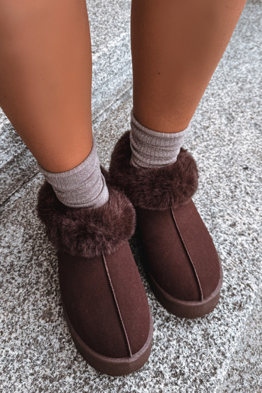 Bottes de neige avec plateforme et fourrure Big Star UU274203 en chocolat