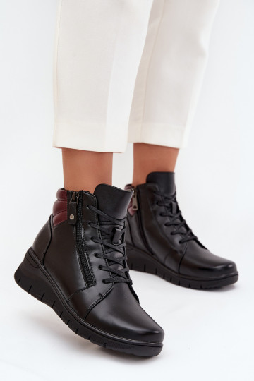 Bottines isolées pour femmes avec plateforme Vinceza 39963 noires 2