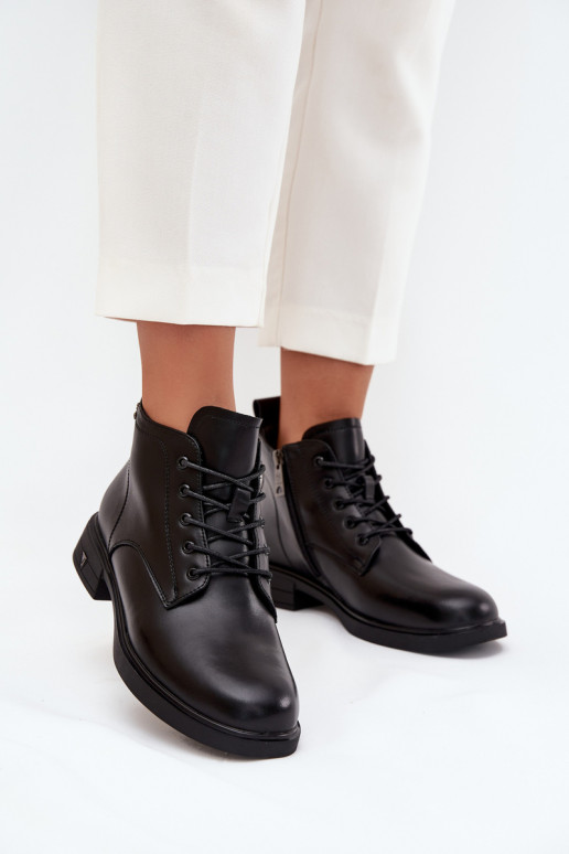 Bottines isolées pour femmes à petit talon Vinceza 39953 noires