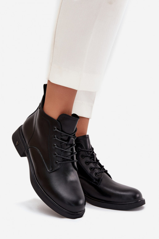 Bottines isolées pour femmes à petit talon Vinceza 39953 noires