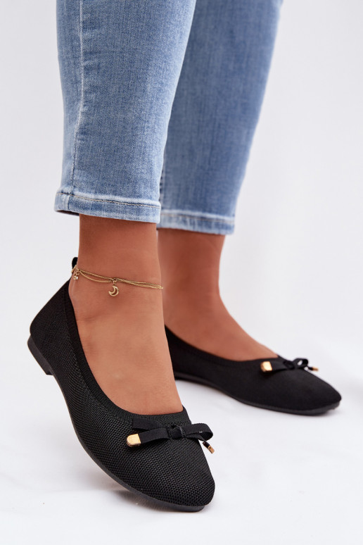Ballerines noires avec nœuds Amelivra