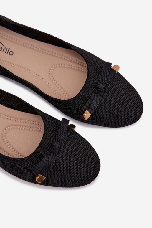 Ballerines noires avec nœuds Amelivra