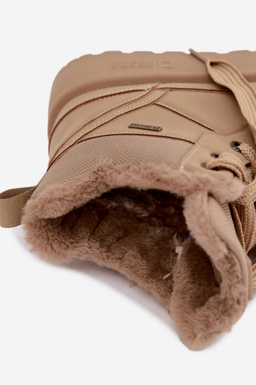 Bottes de neige pour femmes avec lacets et fourrure sable Big Star