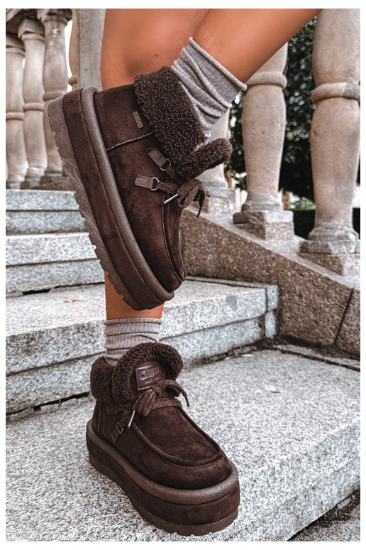 sneeuwschoenen met platform en isolatie Big Star UU274214 in chocoladekleur