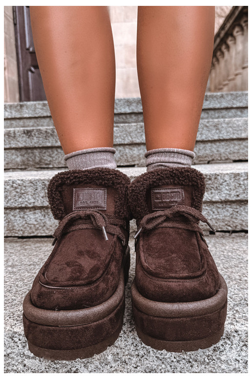 bottes de neige avec plateforme et isolation Big Star UU274214 couleur chocolat