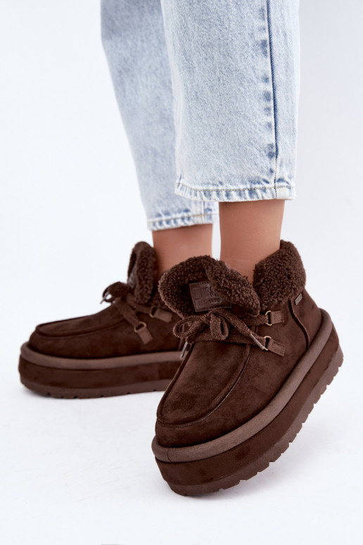 sneeuwschoenen met platform en isolatie Big Star UU274214 in chocoladekleur