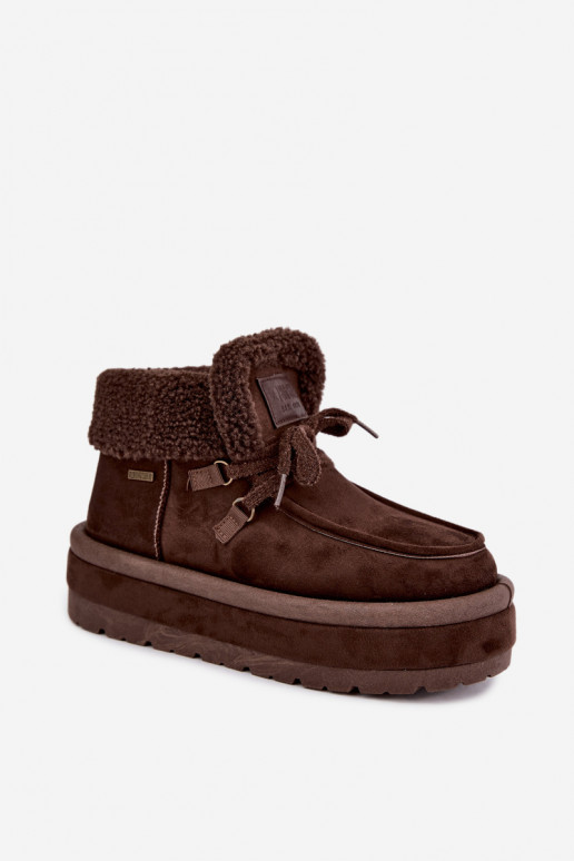 sneeuwschoenen met platform en isolatie Big Star UU274214 in chocoladekleur
