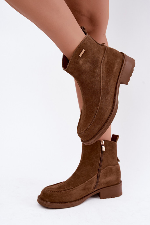 Damen Wildlederstiefel mit Isolierung Big Star UU274601 braun