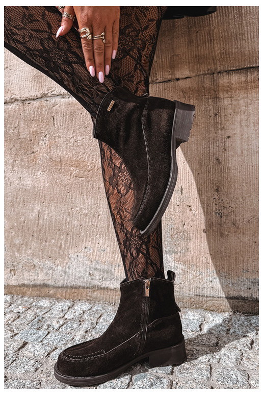 natürliche Wildleder isolierte Stiefel für Damen Big Star UU274602 in Schokoladenfarbe