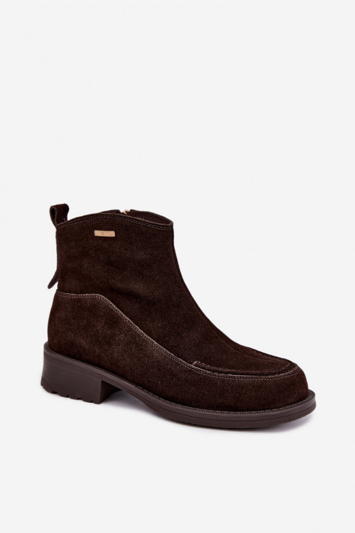 bottes isolées en daim naturel pour femmes Big Star UU274602 couleur chocolat