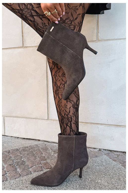 Bottes en daim avec talons fins et isolation, à enfiler Big Star UU274492 marron