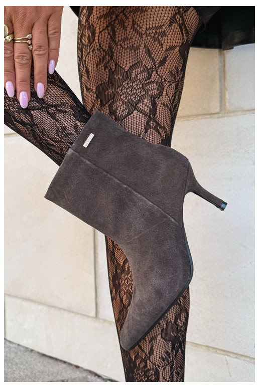 Bottes en daim avec talons fins et isolation, à enfiler Big Star UU274492 marron