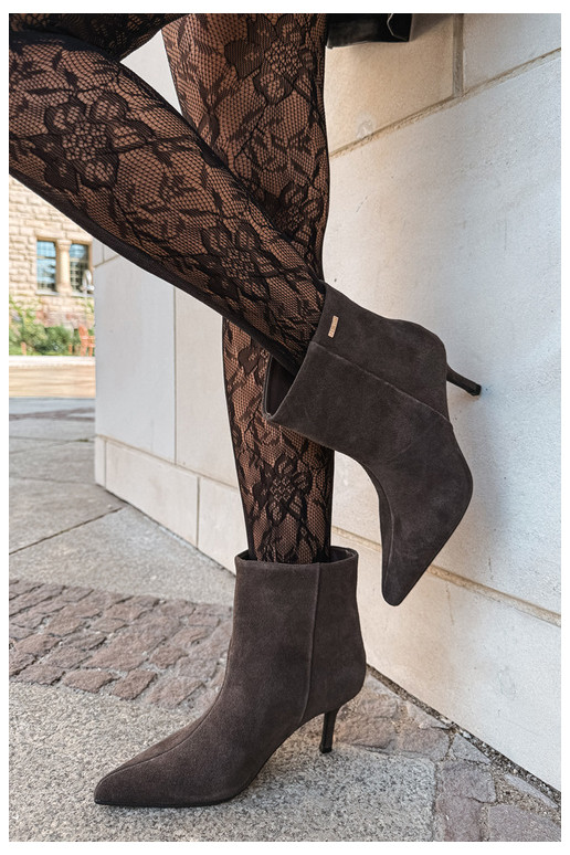 Bottes en daim avec talons fins et isolation, à enfiler Big Star UU274492 marron