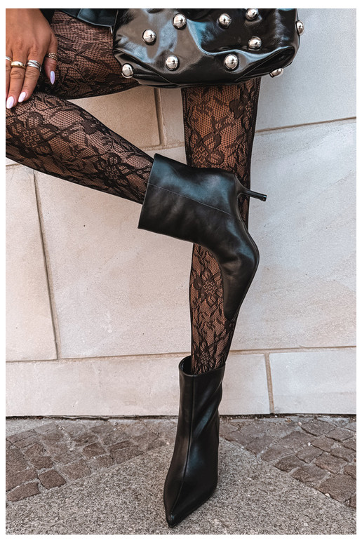 Bottines avec talons fins et isolation, à enfiler Big Star UU274494 noires